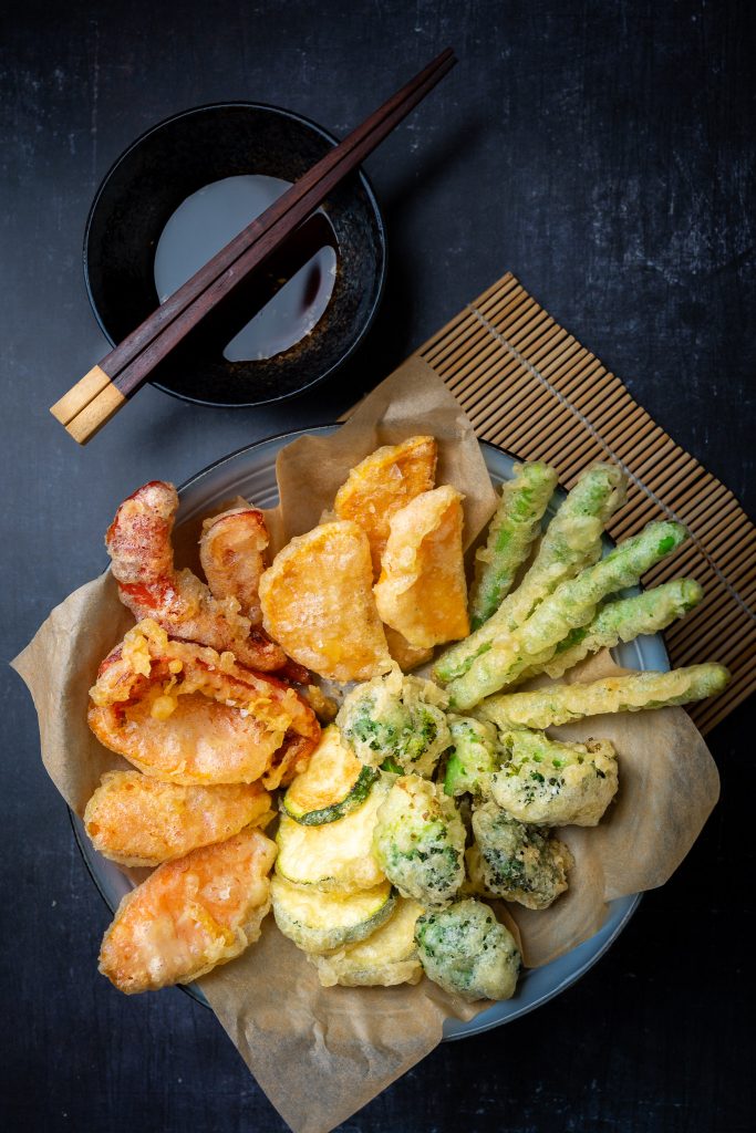 Vegetable tempura with ginger ponzu sauce